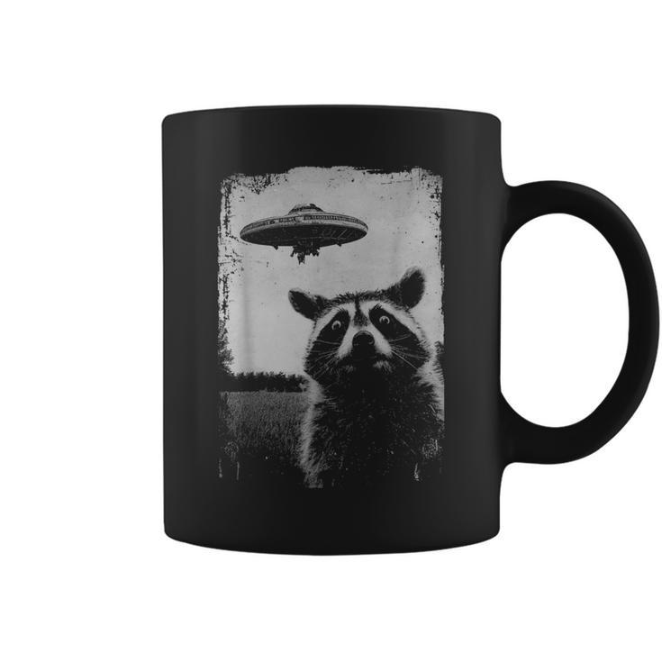 Weird Ufo Raccoon Alien Coffee Mug