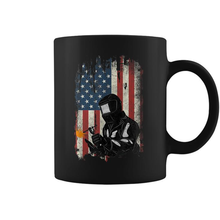 Welder American Flag  Welding Usa Patriotic Father Gift  Coffee Mug