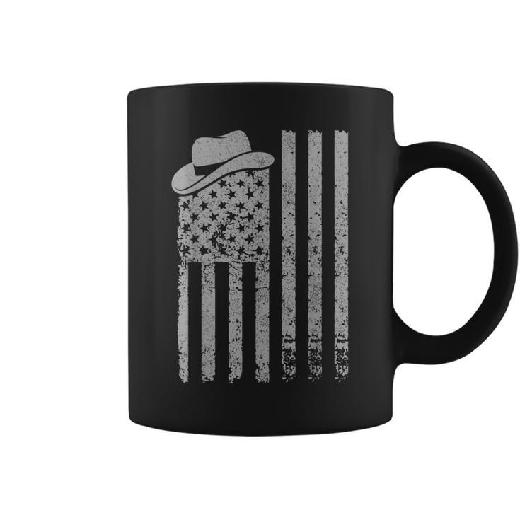 Western American Us Flag Patriotic Cowboy Men Boys Kids Usa Patriotic Funny Gifts Coffee Mug