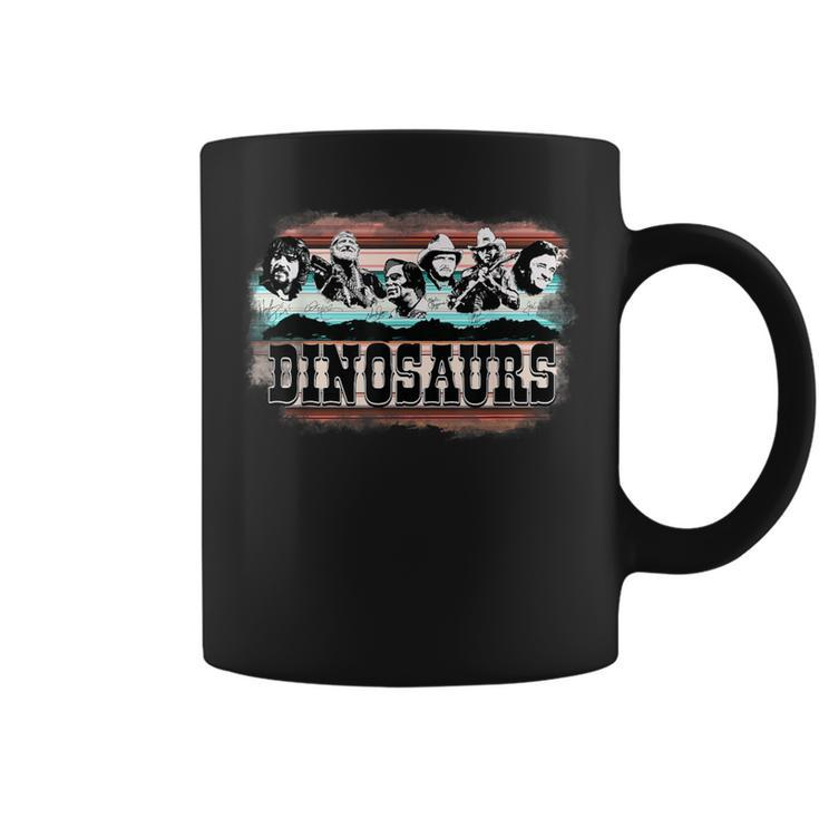 Western Country Music Legends Dinosaurs Serape Coffee Mug