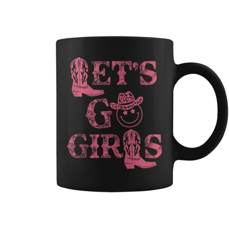 Western Lets Go Girls Bridal Bachelorette Party Matching  Coffee Mug