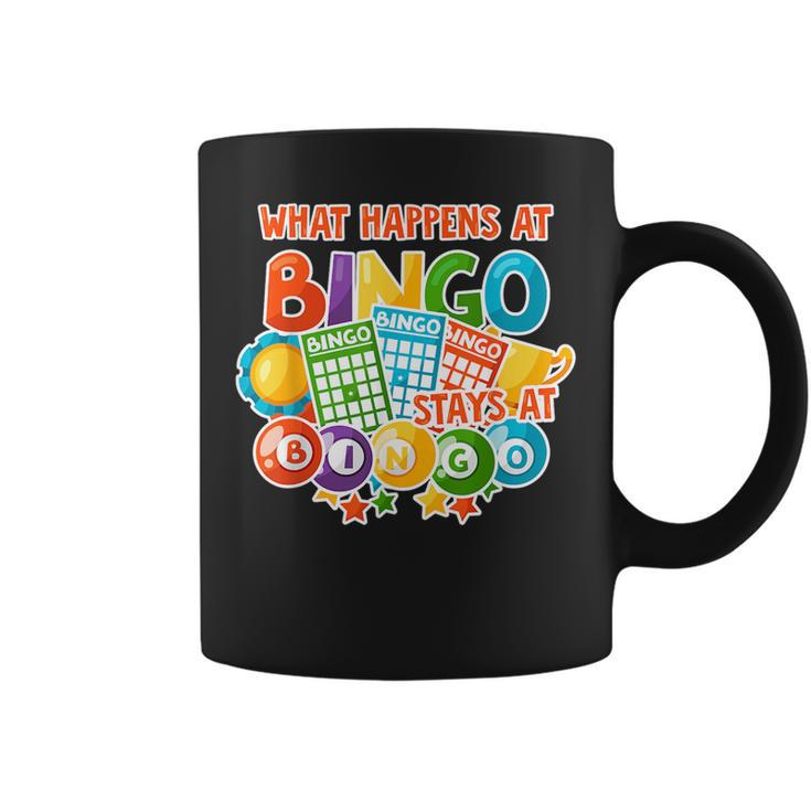 What Happens At Bingo Stays At Bingo Funny Bingo Colorful  Coffee Mug