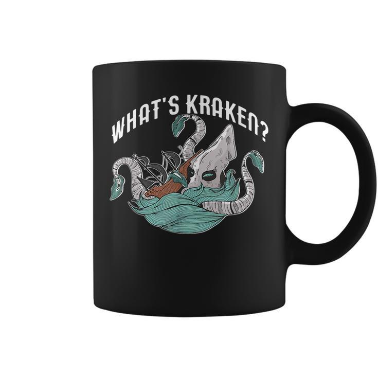 Whats Kraken Funny  Cephalod Meme Crackin Pun Gift Coffee Mug