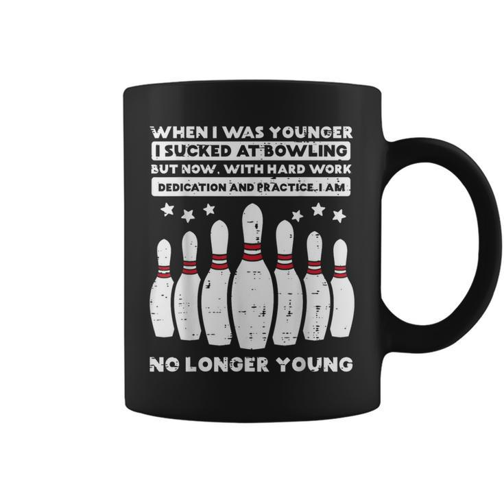 When I Was Younger Bowling Humor Gag Bowler Coffee Mug