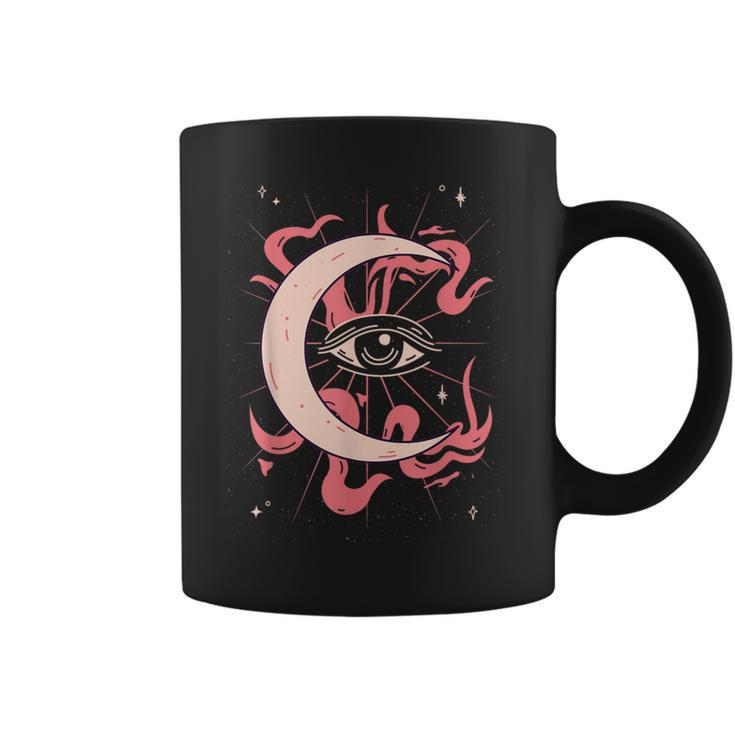 Wiccan Mall Goth Alt Clothing Moon Protection Evil Eye Coffee Mug