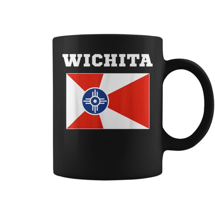 Wichita  Usa  Travel Kansas Flag Gift American  Coffee Mug