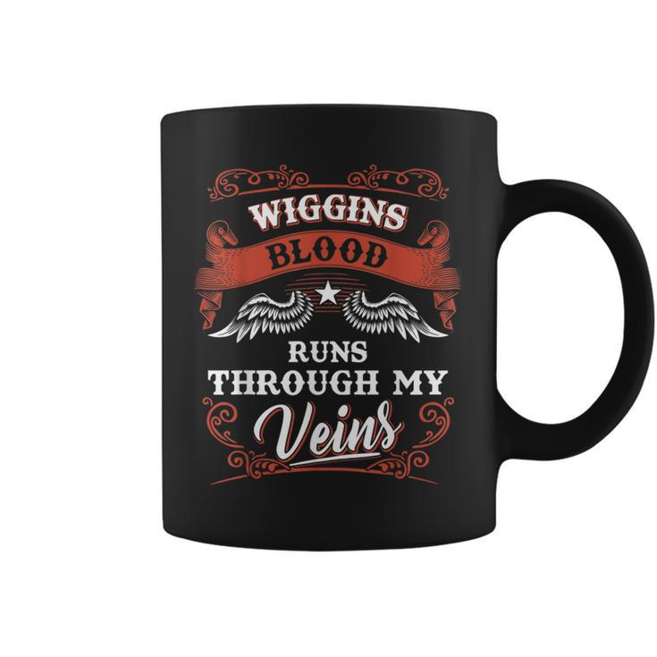 Wiggins Blood Runs Through My Veins Family Christmas Coffee Mug