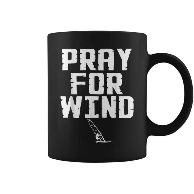 Windsurfer Pray For Wind Beach Wave Riding Windsurfing Coffee Mug