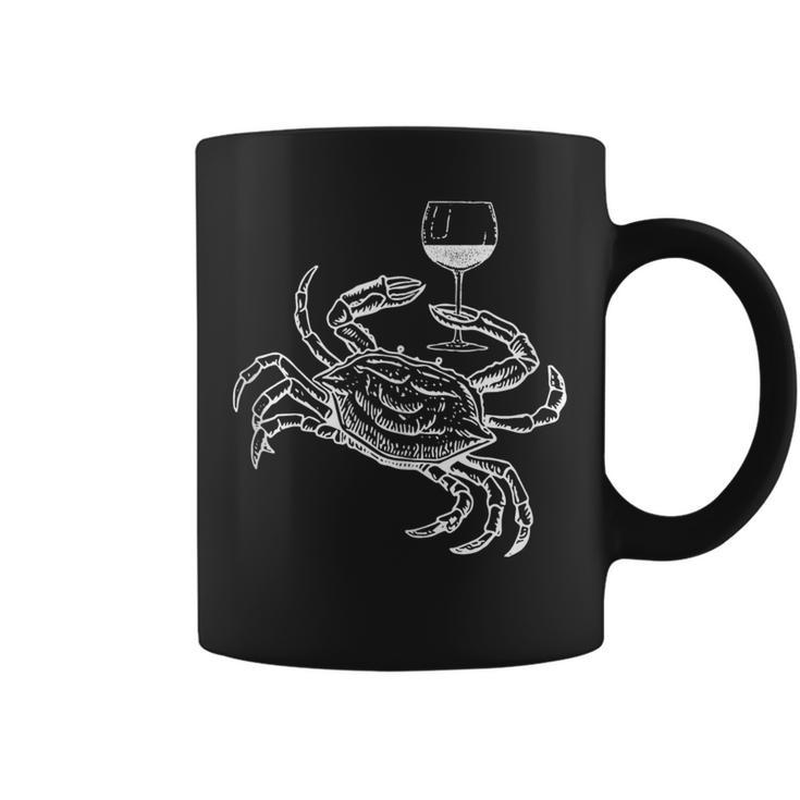 Wine Crab Ocean Lovers Drinking Gift Vacation Cruise Drinking Funny Designs Funny Gifts Coffee Mug