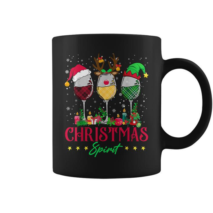 Wine Drinking Family Matching Christmas Pajama Plaid Coffee Mug