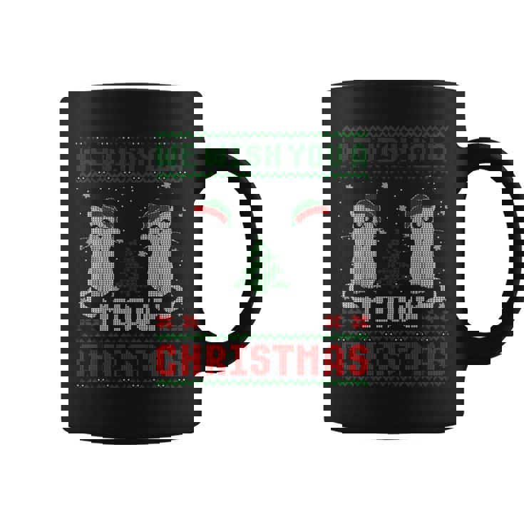 We Wish You A Meowy Cat Christmas Ugly Sweater Coffee Mug