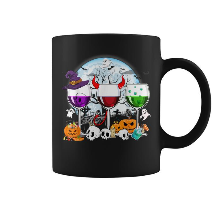 Witch Way To The Wine Three Glasses Halloween Costume Coffee Mug