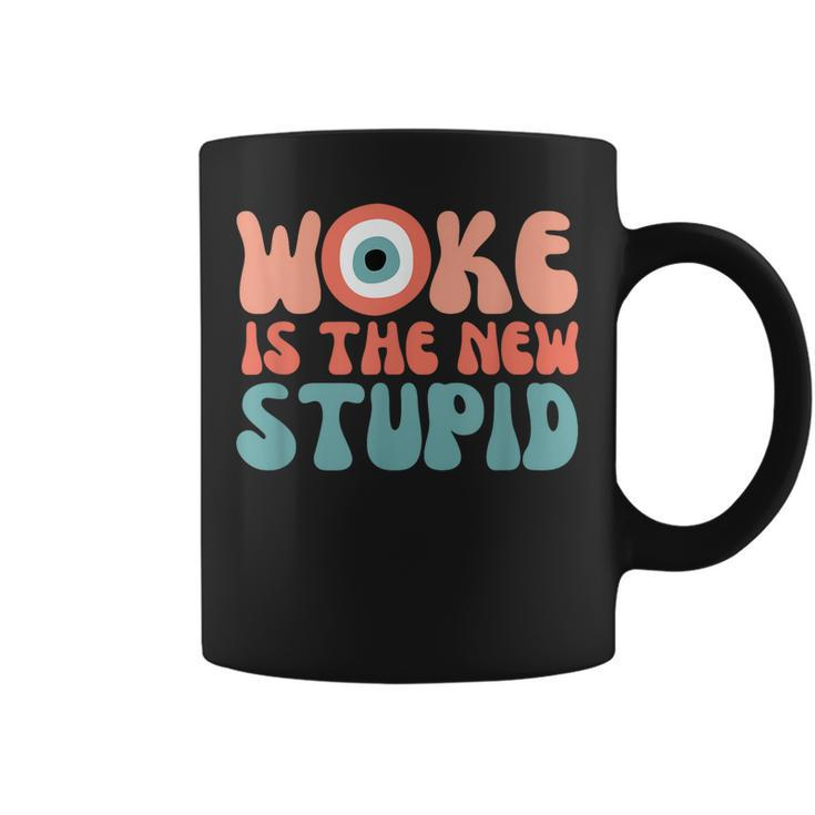 Woke Is The New Stupid Funny Anti Woke Conservative  Coffee Mug