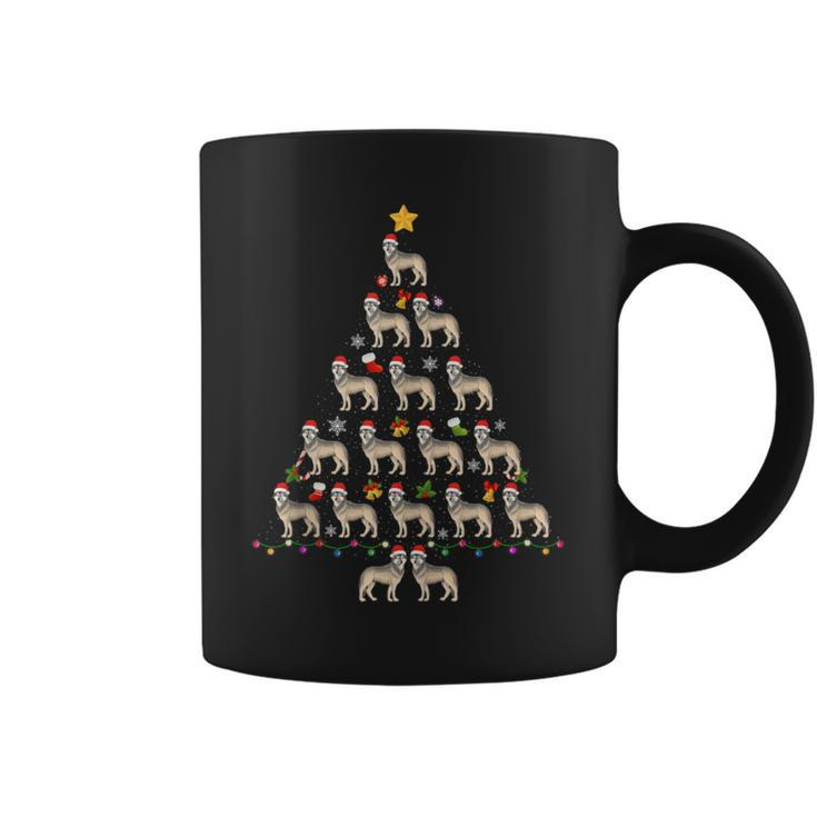 Wolf Christmas Tree Ugly Christmas Sweater Coffee Mug