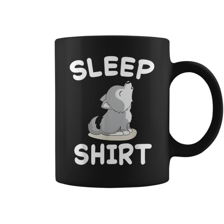 Wolf Nap Sleeping Pajama Nightgown Coffee Mug