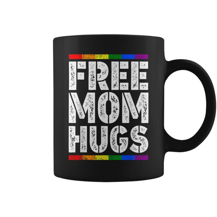 Women Free Mom Hugs Rainbow Proud Mom Lgbt Pride Month  Coffee Mug