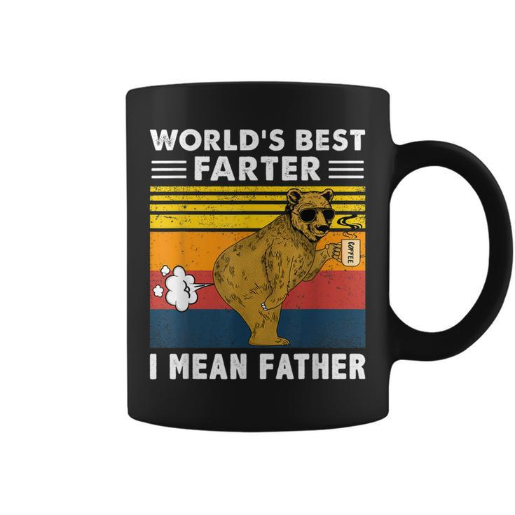 Worlds Best Farter I Mean Father Funny Bear Vintage Retro  Coffee Mug