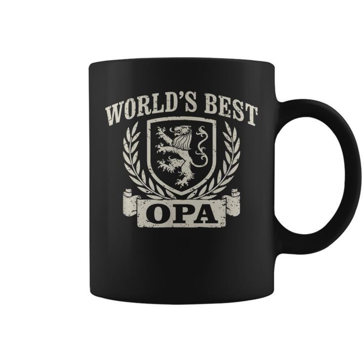 World's Best Opa Vintage Crest Grandpa Coffee Mug