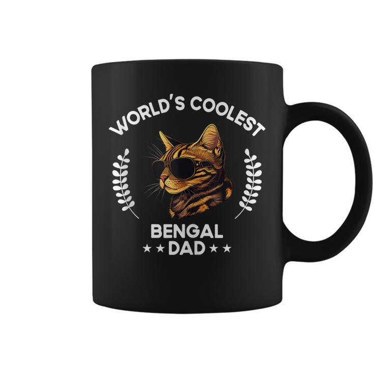 Worlds Coolest Dog Dad Papa  Men Bengal Cat Coffee Mug