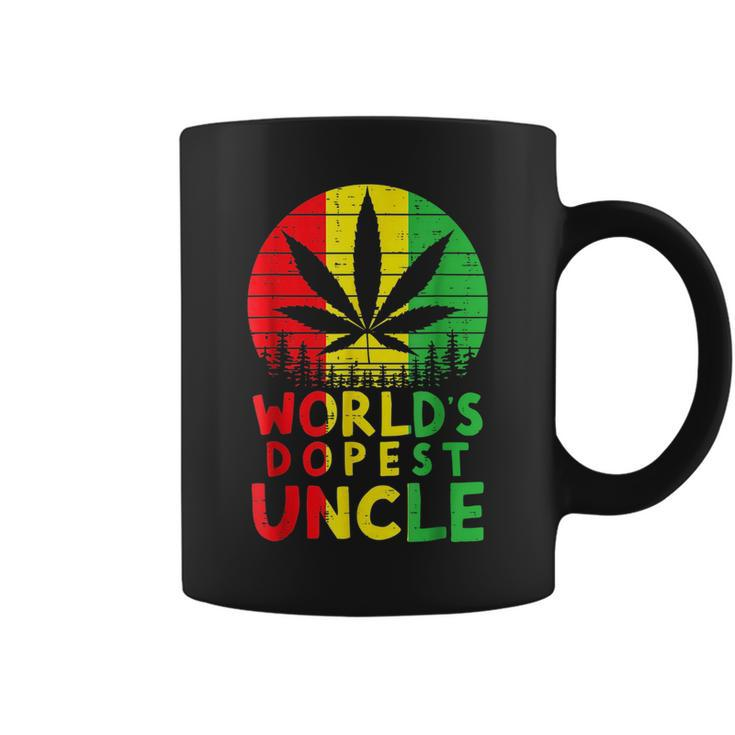 Worlds Dopest Uncle Rasta Jamaican Weed Cannabis 420 Stoner  Coffee Mug