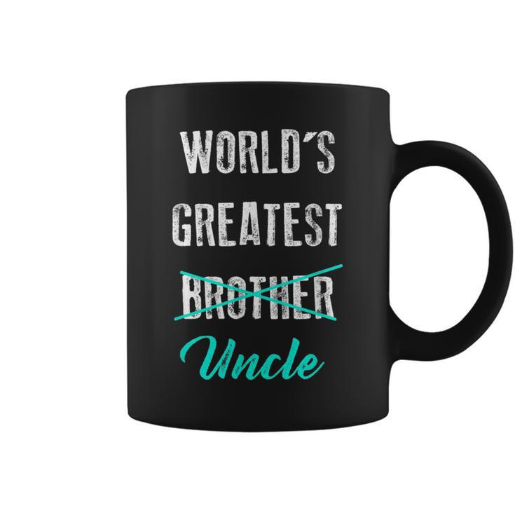 Worlds Greatest Brother Uncle  Pregnancy Announcement Coffee Mug