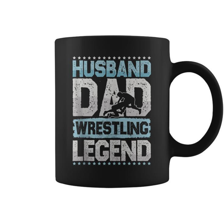 Wrestling Husband Dad Rings Legend Rings Men  Gift For Women Coffee Mug