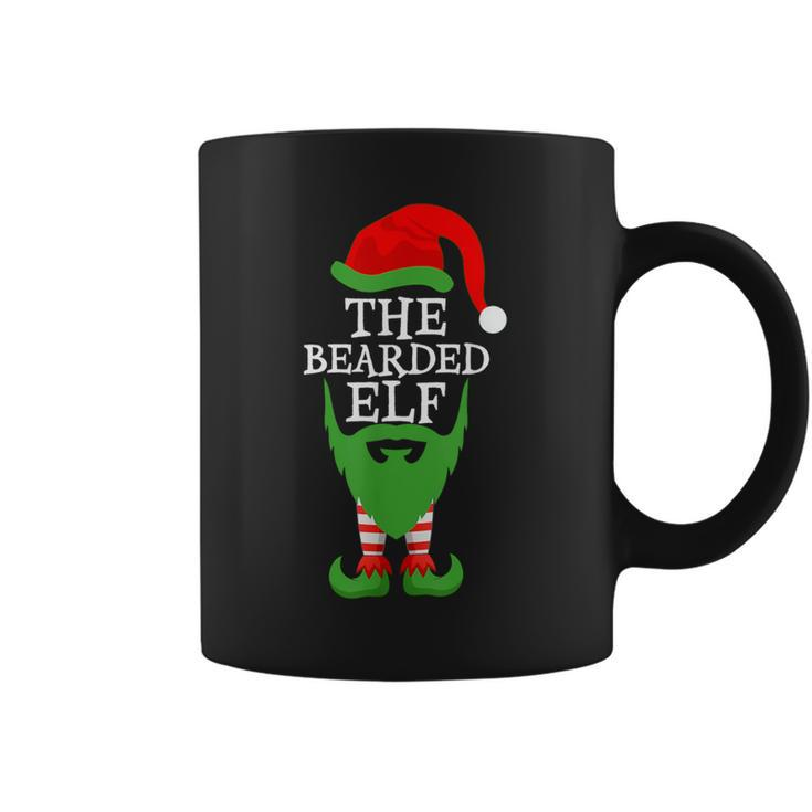 Xmas Holiday Matching Ugly Christmas Sweater The Bearded Elf Coffee Mug