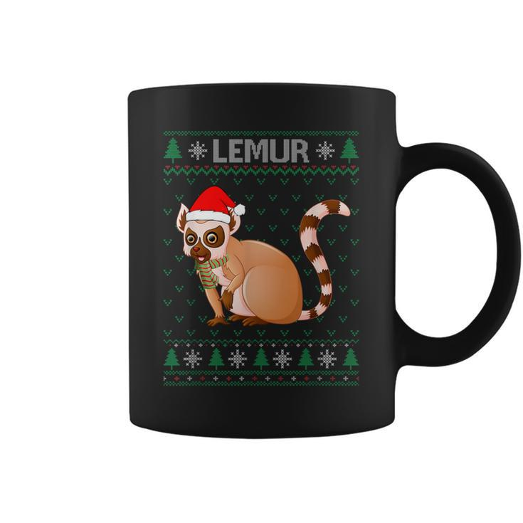 Xmas Lemur  Ugly Christmas Sweater Party Coffee Mug