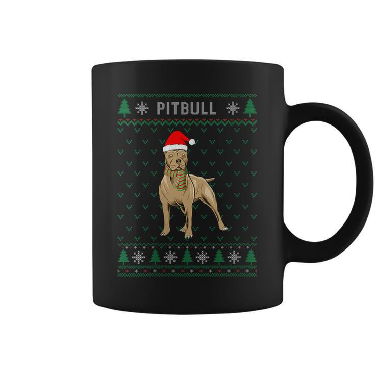 Xmas Pitbull Dog  Ugly Christmas Sweater Party Coffee Mug