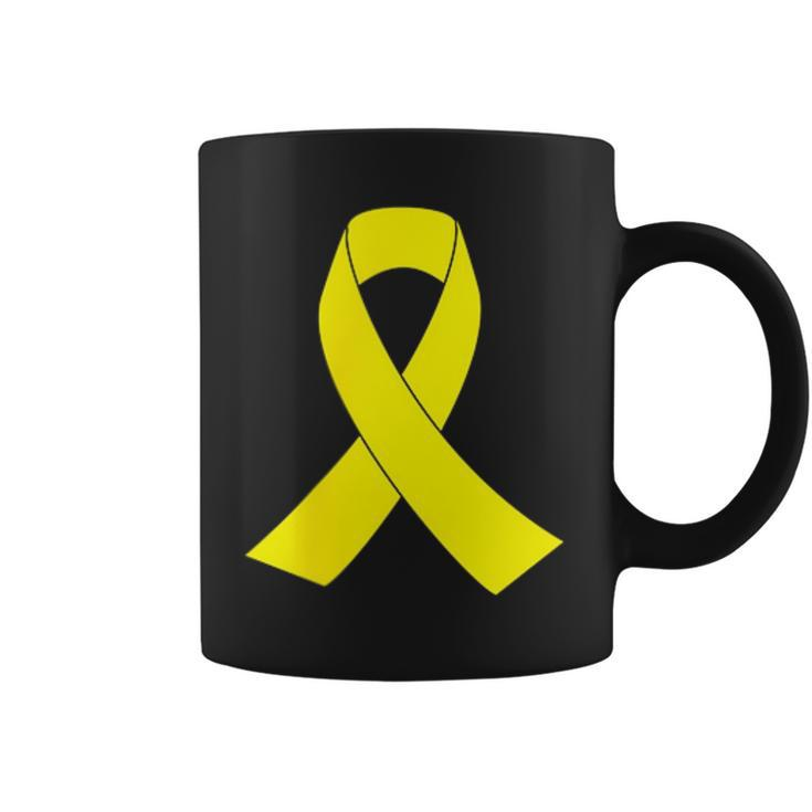 Yellow Ribbon Sarcoma Bone Cancer Awareness  Coffee Mug