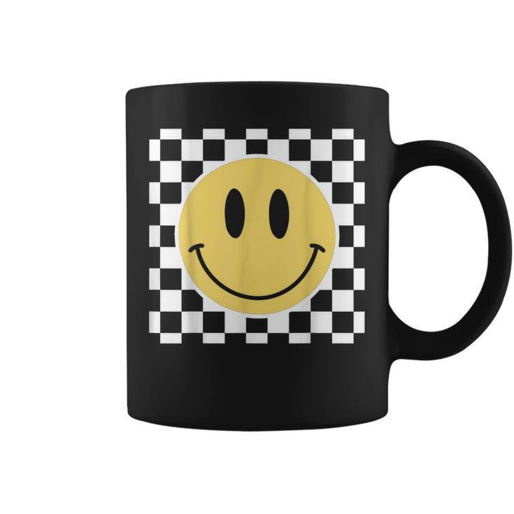 Yellow Smile Face Retro Happy Face Vintage Smiling 70S Peace  Coffee Mug