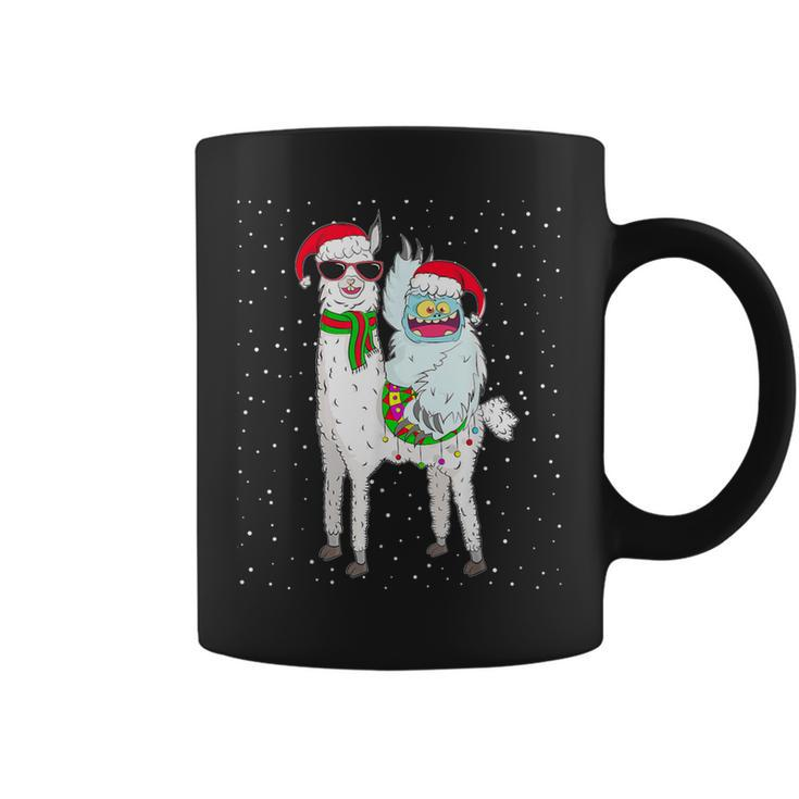 Yeti To Party Santa Hat Llama Christmas Pajama Xmas Coffee Mug