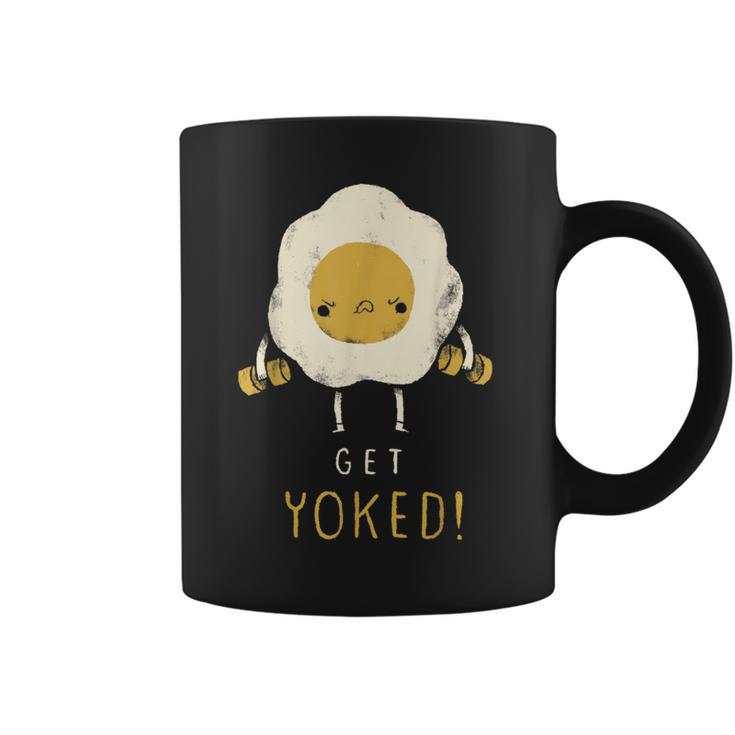 Get Yoked Yoked Egg Gym Gym Training Coffee Mug