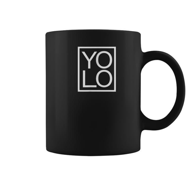 Yolo Novelty Graphic You Only Live Once Typography Coffee Mug