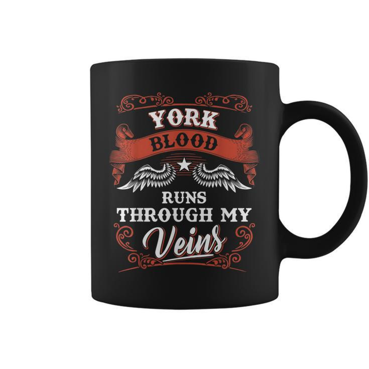 York Blood Runs Through My Veins Family Christmas Coffee Mug