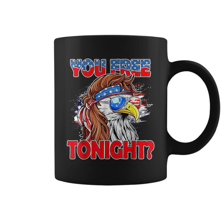You Free Tonight Usa American Flag Patriotic Eagle Mullet  Coffee Mug