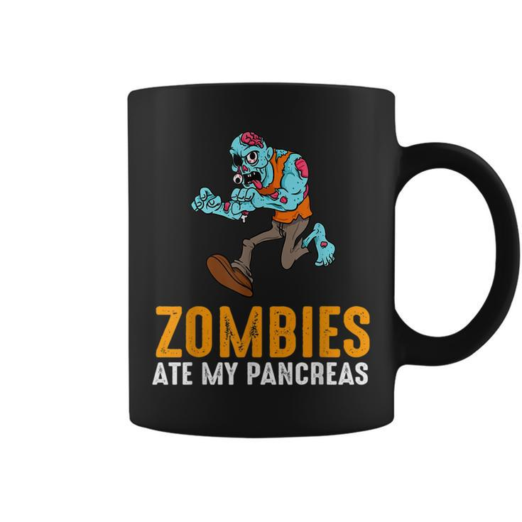 Zombie Ate My Pancreas T1d Awareness Halloween Boys Girls Halloween Coffee Mug