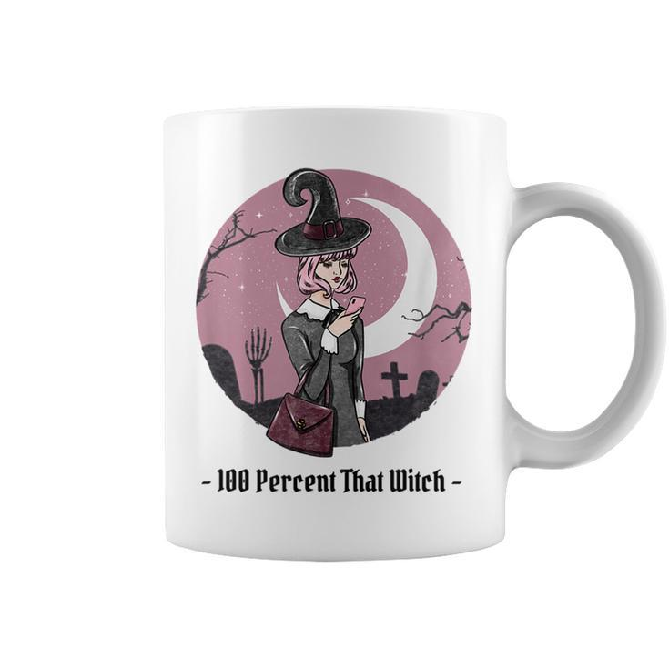 100 Percent That Witch Graphic Witch Coffee Mug
