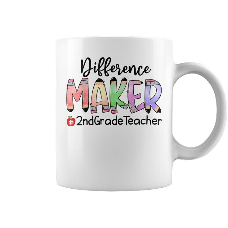 2Nd Grade Teacher Life Difference Maker Coffee Mug