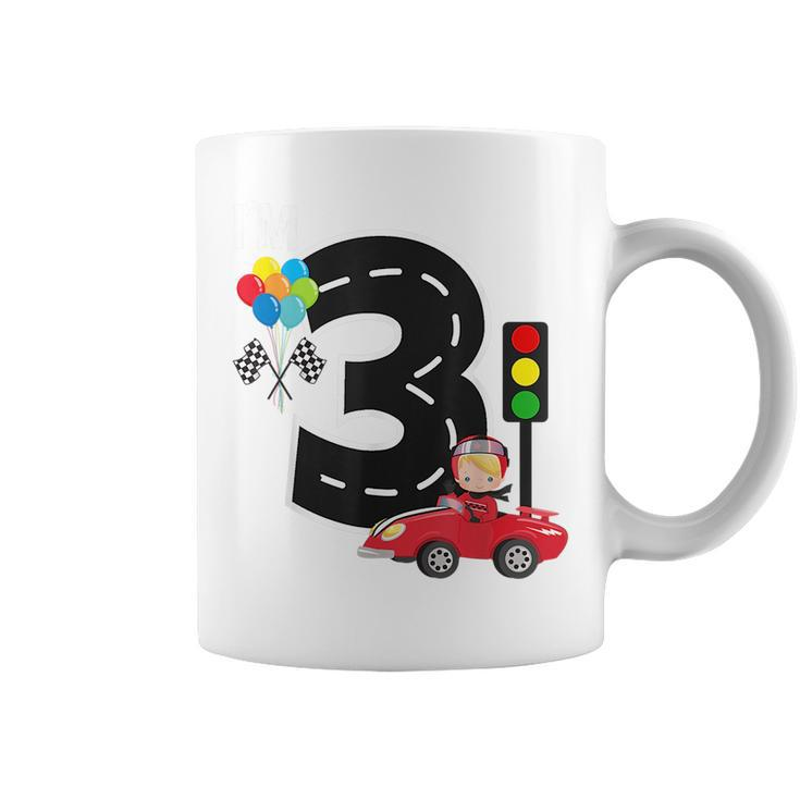 3Rd Birthday Boys Race Car Racecar  3 Year Old Coffee Mug