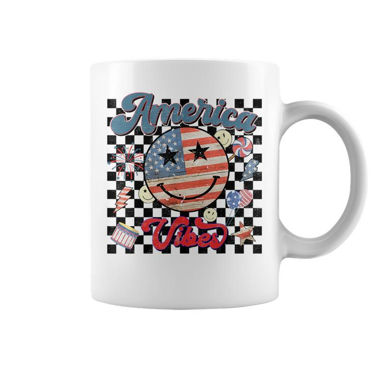 4Th Of July Men Kids American Vibes Patriotic Coffee Mug