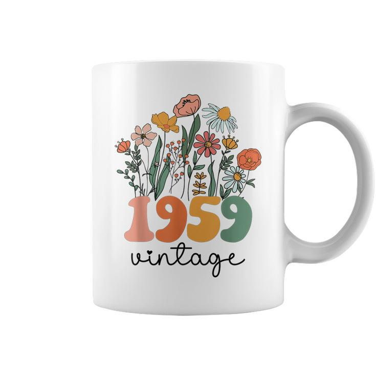64 Years Old Vintage 1959 64Th Birthday Wildflower Coffee Mug