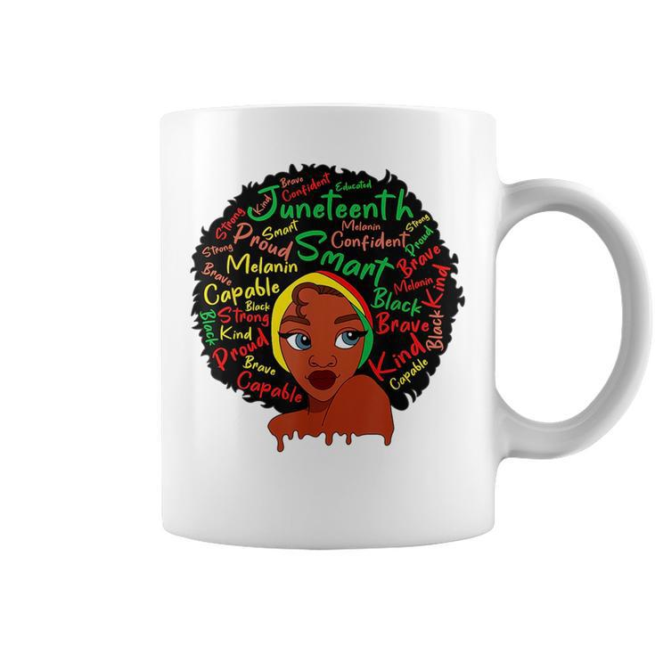 Afro Woman Headscarf Nubian Junenth Black History  Coffee Mug