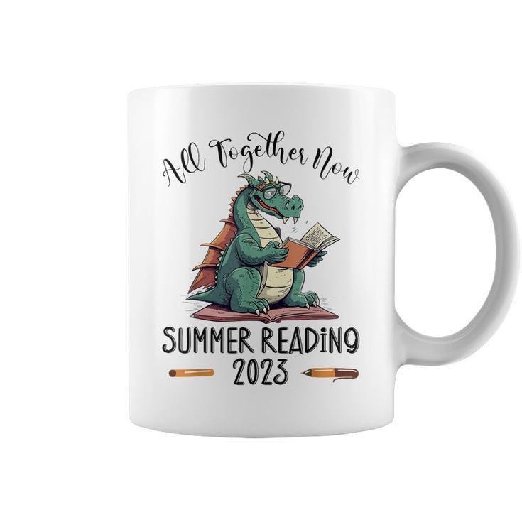 All Together Now Summer Reading 2023 Book Dragon Reading Coffee Mug