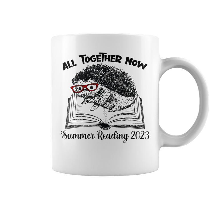 All Together Now Summer Reading 2023 Hedgehog Book Lover Coffee Mug