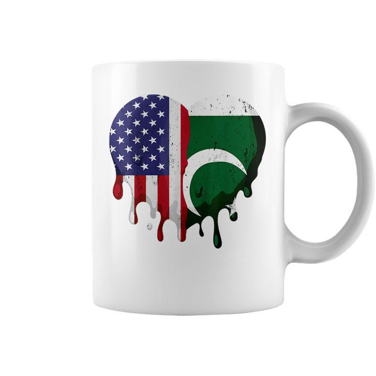 American Pakistani Heritage Month Pakistan Flag Heart  Coffee Mug