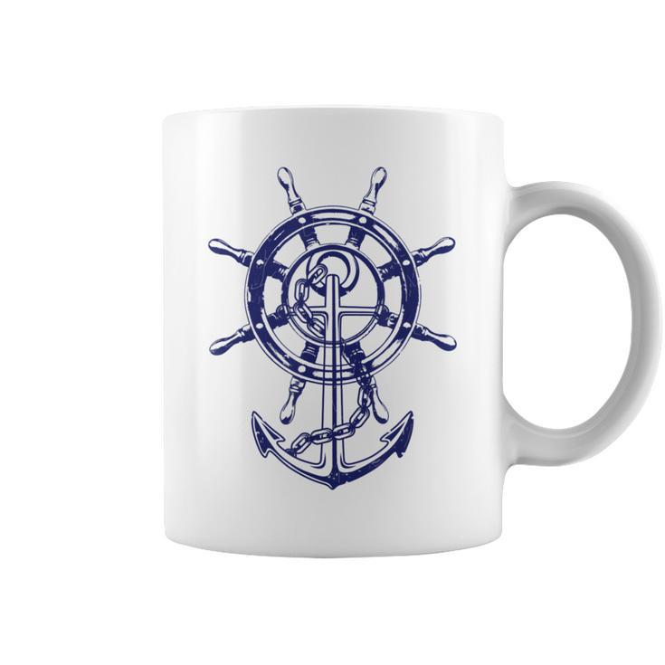 Anchor & Rudder Cool Sailing Design Nautical Gift Men Women  Coffee Mug