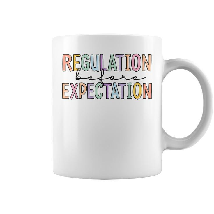 Autism Awareness Acceptance Regulation Before Expectation Coffee Mug