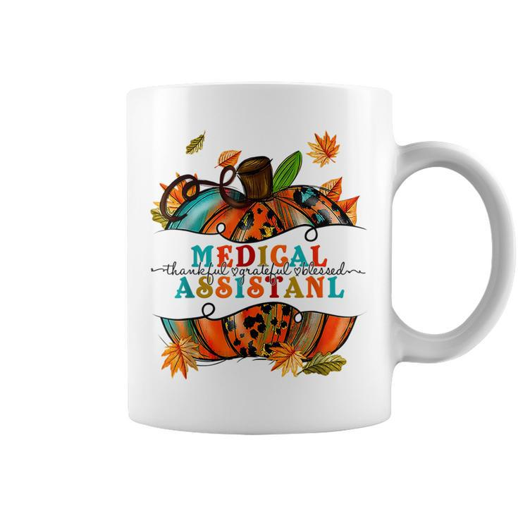 Autumn Fall Medical Assistant Thankful Grateful Blessed Coffee Mug
