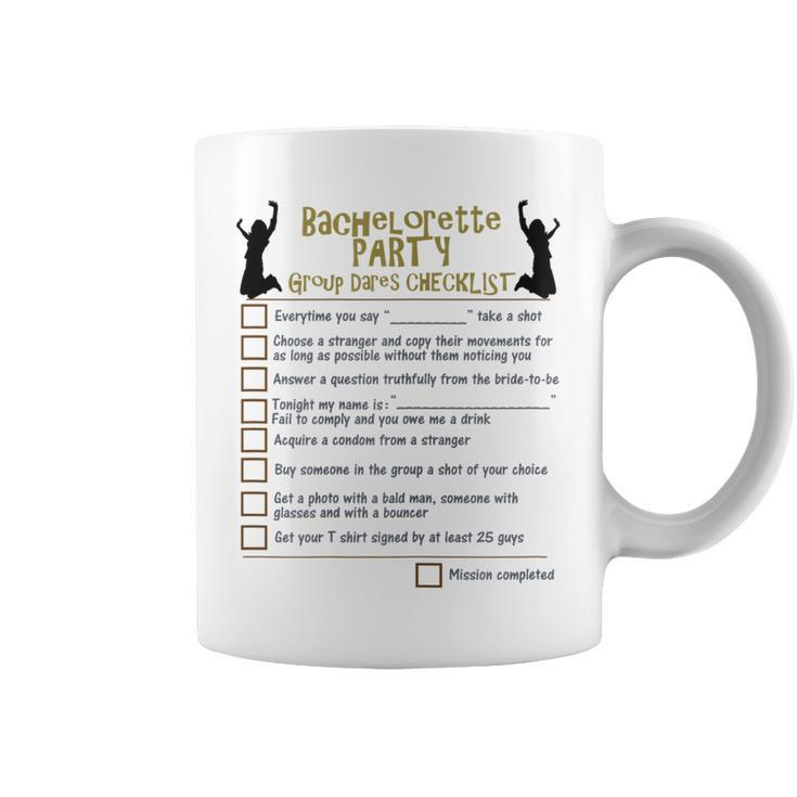 Bachelorette Party Group Dares Checklist Game Coffee Mug